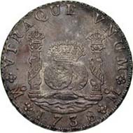 Spain, Philip V, king of Spain 1700-1746, real de a ocho, silver, Mexico City, 1738