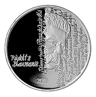 Latvia / 1 lats / silver .925 / 22g / 35mm / Design: Aigars Ozolins (graphic design), Ligita Franckevica (plaster model) / Mintage 5,000.