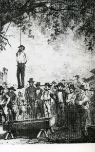 Lynch law: execution of Rafael Escobar, being convicted of murderer. He was the tenth man who was being lynched on that tree.