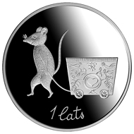 Latvia / 1 lats / silver .925 / 22g / 35mm / Design: Anita Paegle (graphic design), Janis Strupulis (plaster model) / Mintage: 5,000.