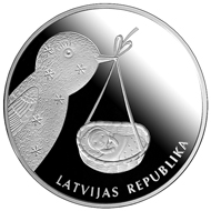 Latvia / 1 lats / silver .925 / 22g / 35mm / Design: Anita Paegle (graphic design), Janis Strupulis (plaster model) / Mintage: 5,000.