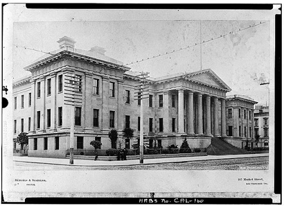 Building of the second San Francisco Mint, inaugurated in 1874.
