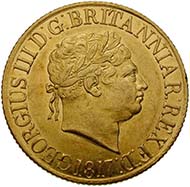 England, George III, king of England 1760-1820, sovereign, gold
