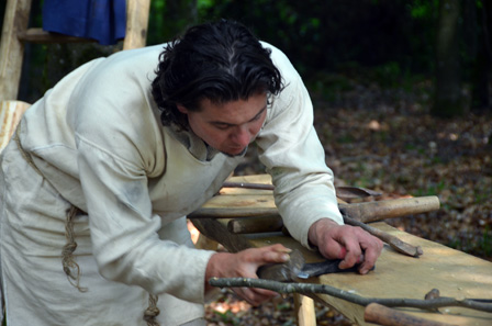 The smith working. Photograph: Campus St. Galli.