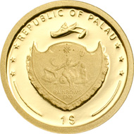 Palau / 1 Dollar / Gold .9999 / 0.5 g / 11 mm / Mintage: 25,000.