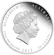 Australia / 0.50 AUD / silver .999 / 15.591g / 36.60mm / Design: Elise Martinson Mintage: 10,000.