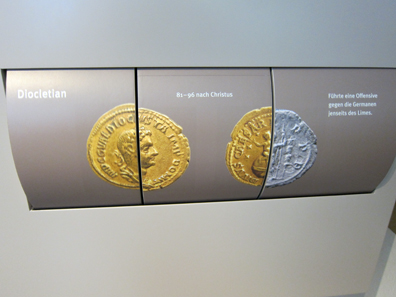 Interactive feature on numismatics. Photograph: KW.