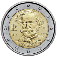 Italy / 2 EUR / nickel, brass and copper / 8.50g / 25.75mm / Mintage: 16,000.