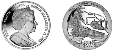 British Virgin Islands / 10 $ / Proof Sterling Silver / 28.28g / 38.60mm / Mintage: 10,000.