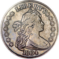 5699: The Mickley-Hawn-Queller Class I. Original 1804 Dollar, PR62 PCGS. From the Greensboro Collection, Part IV. Realized: $3,877,500.