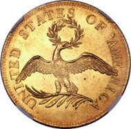 5871: 1795 $10 Draped Bust Eagle 13 Leaves MS65 NGC. BD-5, R.5. Realized: $675,625.