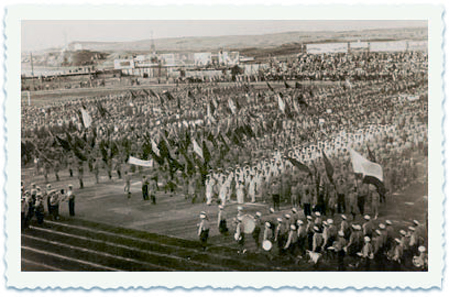 During the second Maccabiah Games in 1935 about 400 athletes participates. Source: Israeli National Archive.