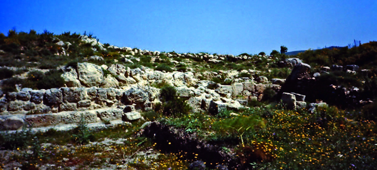 Foundation walls from Roman times.