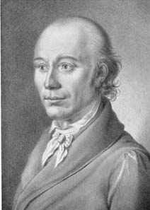 Johann Heinrich Voß. Sepia drawing by J. N. Peroux.