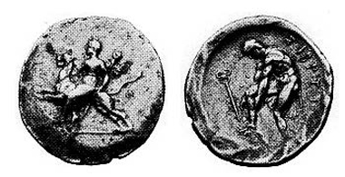 Svoronos 315.6, pl. 30.18; Le Rider IX, 11; specimen Leu 13, 1975, 183; 25 mm; 11.45 g.