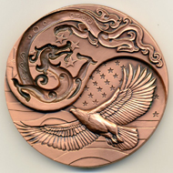 Peace Medal Nixon half / 3-inches / 10 oz. / Design: Joel Iskowitz / Mintage: 400. Courtesy of Mel Wacks.