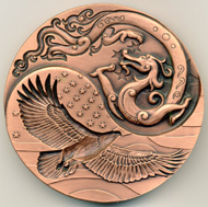 Peace Medal Mao half / 3-inches / 10 oz. / Design: Luo Yonghui / Mintage: 400. Courtesy of Mel Wacks.