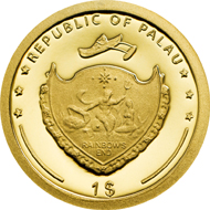 Palau / 1 dollar / gold .9999 / 0.5g / 11mm / Mintage: 15,000.