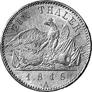 Prussia. Frederick William III, 1797-1840. Taler, Berlin, 1813. Jaeger 37. From auction sale Münzen und Medaillen AG 91 (2001), 118.