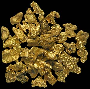 Greedy: Gold nuggets from the Klondike River triggered one of the biggest «gold rushes» in Alaska from 1896 onwards. (Source: MoneyMuseum)