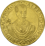 This extremely rare ten ducat piece of Wallenstein will be auctioned off in the next Künker autumn sale between the 7th and the 11th October 2013. The pre-sale estimate is 150,000 Euro.
