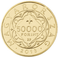 Hungary / 50,000 HUF / Au .986 / 20 mm / 3.491 g / Design: E. Tamas Soltra / Mintage: 3,000.