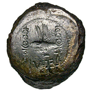 Forger's iron die, 33x20mm, 77.46g, for reverse of Mark Antony silver legionary denarius, after 31 BC (cf. RRC 544/19, CRI 356). Gemini Numismatic Auctions X, New York, 13.1.2013, $4,500. Photo: Gemini Numismatic Auctions.