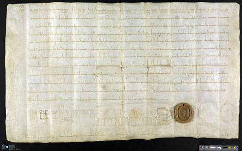 Gift from King Louis to the Fraumünster Abbey. Photo: Staatsarchiv des Kantons Zürich.