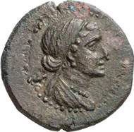 CYPRUS. Cleopatra VII, 50-31. AE, 36/5, Orthosia. RPC 4501. From auction sale Künker, Osnabrück 133 (2007), 8276.