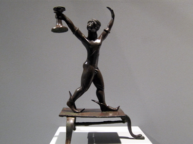 Vulci(?). Etruscan incense burner with dancer, around 500 BCE. Photo: KW.