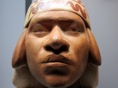 Moche / Peru. Portrait-shaped vessel, 5th to 7th century CE. Photo: KW.