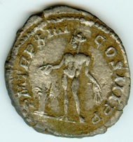 Coin of emperor Septimus Severus, denarius from 206 CE. Photo: Thorsten Schwarz, Ldkr. Northeim/NLD.