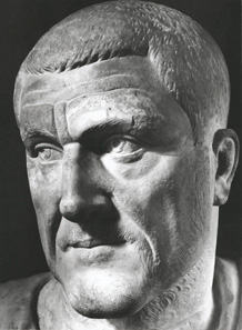 Marble bust of Maximinus Thrax, 235-238 CE. Photo: Roma, Musei Capitolini Palazzo Nuovo.