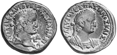Vespasian, 69-79. Tetradrachm, 69. Rev. bust of Titus r. From auction sale 89 (2004), 1763.