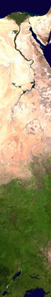 Nile River. Satellite view of NASA.