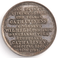 Medal on laying of the foundation stone of the Catherine's hospital. MK 12849.
