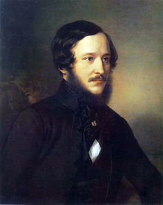Portrait of József Eötvös by Miklós Barabás, 1845. Source: Wikipedia.