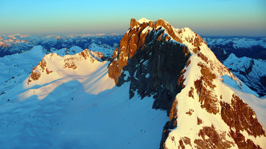 The mountain Rote Wand (Red Face) constitutes the geographical centre of Vorarlberg. Photo: Hanno Thurnher Filmproduktion Cinedoku Vorarlberg / Hanno Thurnher Filmproduktion.