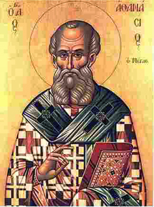 Icon depicting Athanasius of Alexandria. Source: Wikipedia.