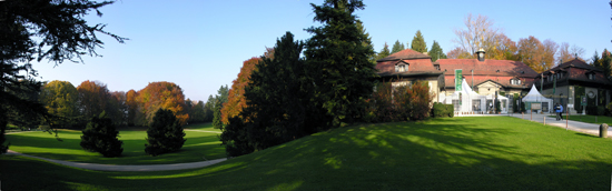 Panorama of the park with the Wenkenhof during BAAF.