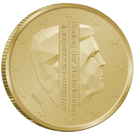 The national side of the new Dutch 50 and 20 eurocent coins.