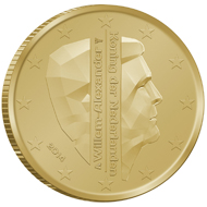 The national side of the new Dutch 10 and 5 eurocent coins.