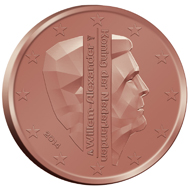 The national side of the new Dutch 10 and 5 eurocent coins.