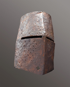 Heaume from Madeln Castle nearby Pratteln, before 1356. The castle was the home of the Eptingers, an important family of knights from this region. Photo: HMB Peter Portner.