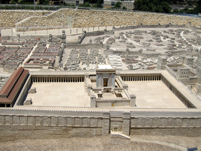 Model of the temple of Jerusalem. The Israel Museum, Jerusalem. Photograph: UK.