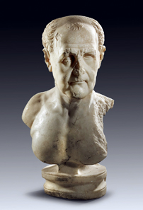 5: Portrait bust of an aged Roman. Trajanic, 1st quarter of 1st cent. A. D. White, finely crystalline marble. H. 59 cm. Estimate: 90,000 euros. End result: 150,000 euros.