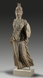 9: Athena made of black basalt. 2nd/3rd cent. A. D. H. 73 cm. Estimate: 20,000 euros. End result: 70,000 euros.