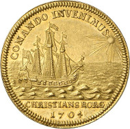 416: Denmark. Frederick IV, 1699-1730. 5 ducats 1704, Copenhagen. Friedberg 246. From auction sale Künker 244 (6th February 2014), 416 (extremely fine; estimate: 75,000 euros).