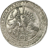 Ernst of Holstein-Schaumburg, 1601-1622. Medal with the weight of a thaler. Lange 837. From auction sale Künker 244 (6th February 2014), no. 315. Of greatest rarity. Extremely fine. Estimate: 25,000 euros.