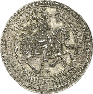 Ernst of Holstein-Schaumburg, 1601-1622. Medal with the weight of a thaler. Lange 837. From auction sale Künker 244 (6th February 2014), no. 315. Of greatest rarity. Extremely fine. Estimate: 25,000 euros.